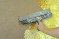 Plaster filling wall repair