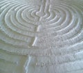 Plaster Labyrinth Top View Close Up Royalty Free Stock Photo