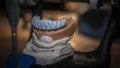 Plaster model of teeth, model of teeth, works of a dental technician Royalty Free Stock Photo