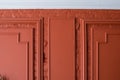 Plaster Panels, Decorated With Moldings Royalty Free Stock Photo