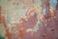 Plaster. Red and ochre. The old wall. Background. Loft Royalty Free Stock Photo