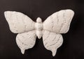 Plaster relief butterfly frame