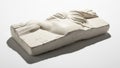 Plaster sculpture showcasing intricate folds and textures resembling Royalty Free Stock Photo