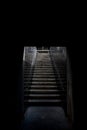 Plaster steps leading up to the ground floor from an underground tunnel of the modern hip tropical resort in Chiang Mai. Royalty Free Stock Photo