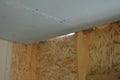 Plasterboard ceiling lining and its insulation