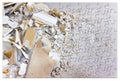 Plasterboard products recycling - Concept image with demolished Royalty Free Stock Photo