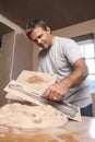 Plasterer Mixing Plaster Royalty Free Stock Photo