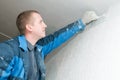 Plasterer at work