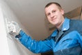 Plasterer at work Royalty Free Stock Photo