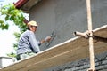 Plasterer Working Royalty Free Stock Photo