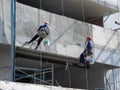 Hanging plasterers Royalty Free Stock Photo