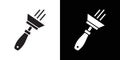 Plastering process icon Thin line flat illustration