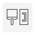 Plastering tool icon Royalty Free Stock Photo