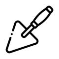 Plastering Trowel Icon Vector Outline Illustration Royalty Free Stock Photo