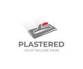 Plastering trowel logo template. Plasterer tool vector design Royalty Free Stock Photo