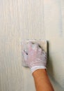 Plastering using a trowel