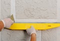 Plastering using a trowel