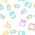 Plastic Accessories Vector Seamless Pattern