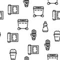 Plastic Accessories Vector Seamless Pattern