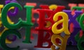 Plastic alphabet letters