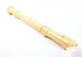 Plastic alto recorder flute Royalty Free Stock Photo