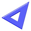 Plastic angle ruler icon, isometric style