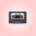 Plastic audio compact cassette tape - web illustration