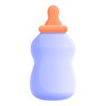 Plastic baby milk bottle icon, cartoon style Royalty Free Stock Photo