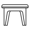 Plastic backless chair icon, outline style