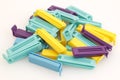 Plastic bag clips Royalty Free Stock Photo