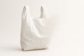 A plastic bag that crumbles into small particles. Space for text. Royalty Free Stock Photo