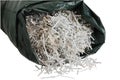 Plastic bag filled with shredded paper Royalty Free Stock Photo