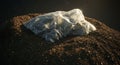 Plastic Bag in Soil Royalty Free Stock Photo