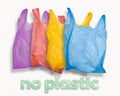 Plastic bag environment pollution concept Royalty Free Stock Photo