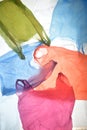 Plastic bags of used and transparent colors