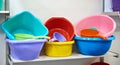 Plastic basins Royalty Free Stock Photo