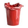 Plastic Basket or Dustbin Empty on Transparent Background - Ai Generated Royalty Free Stock Photo