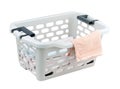 Plastic basket for laundry Royalty Free Stock Photo