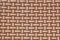 Brown plastic basketwork texture. Royalty Free Stock Photo