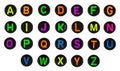 Plastic beads alphabet isolated on a white background Royalty Free Stock Photo