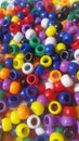 Plastic brads up close assorted colors