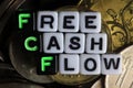 Plastic Beads Spelling `Free Cash Flow`