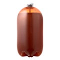 Plastic beer keg with beer isolated. Plastic container for storing and transporting beer in kegs. Equipment for pubs and
