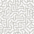 Plastic beige pipe system realistic seamless pattern. EPS 10