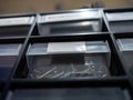 Plastic Bin with Small Nails in a Storage Box Royalty Free Stock Photo