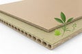 Plastic bio composite panel from recycled materials Royalty Free Stock Photo