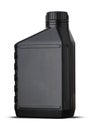 Plastic black engine oil bottle