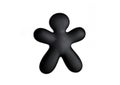 Plastic black little man white background Royalty Free Stock Photo