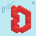 Plastic blocs letter D Royalty Free Stock Photo