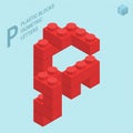 Plastic blocs letter P Royalty Free Stock Photo